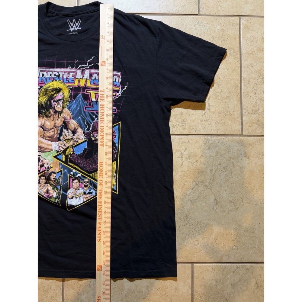 WWE WrestleMania VI Graphic T-Shirt L Black Wrestling Event Tee - Picture 4 of 5